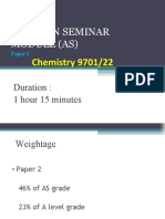 AS Chemistry Revision Seminar 9701 
