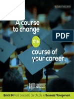 A Course To Change: Batch 34 Post Graduate Certificate in Business Management
