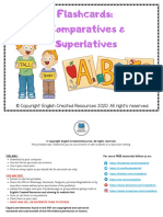 Kindergarten Flashcards Comparatives & Superlatives English Created Resources