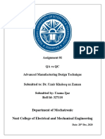 Assignment 01: Department of Mechatronic Nust College of Electrical and Mechanical Engineering