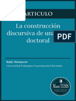 MasterTESIS - ARTICULO La Construcción Discursiva de Una Tesis Doctoral 2018