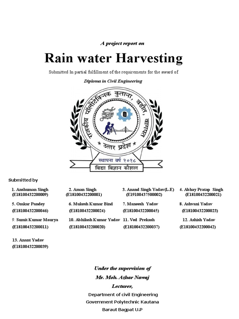Rain Water Harvesting Handbook | PDF | Drinking Water | Wash