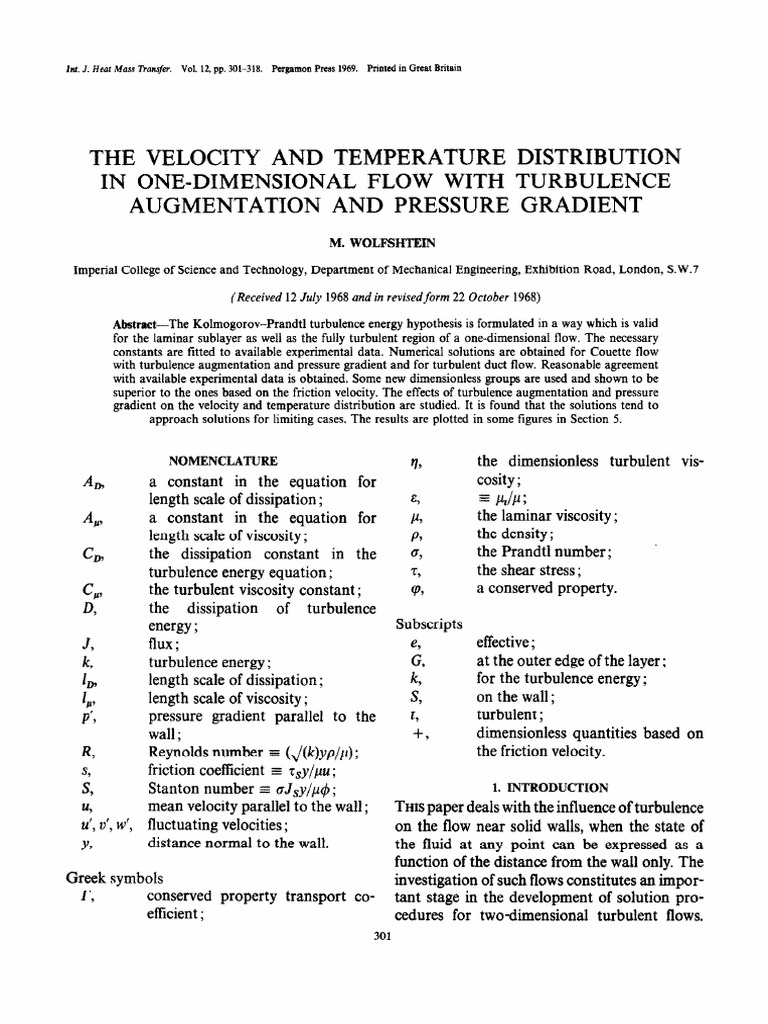Turbulent Flow Velocity and Temperature Analysis | PDF | Turbulence ...