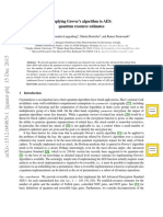 Applying Grover Algorithm To AES Quantum Resource Estimates