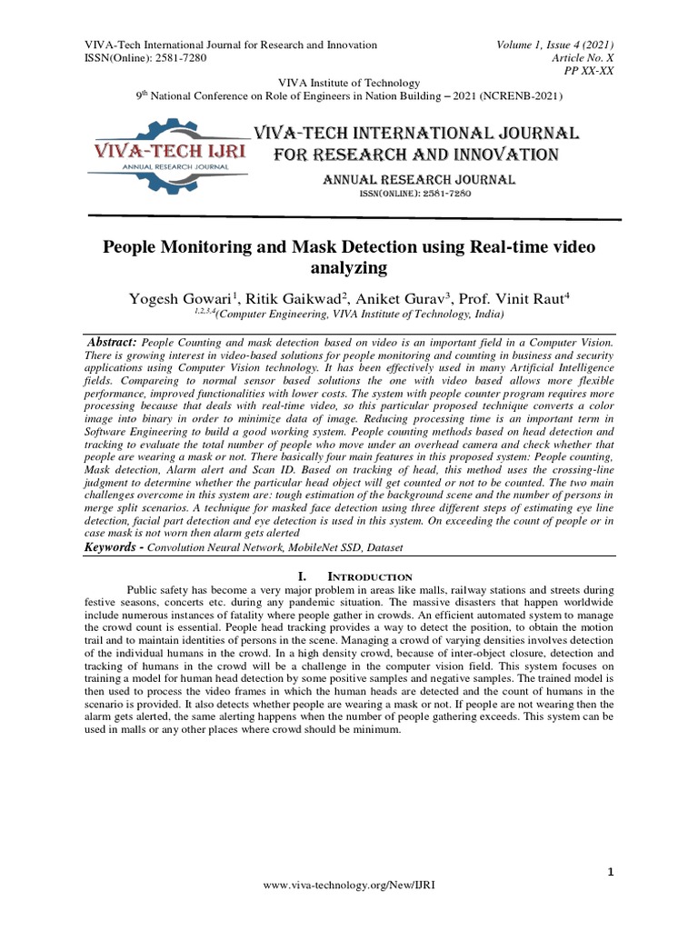 Real-Time People Counting & Mask Detection | PDF | Computer Vision ...