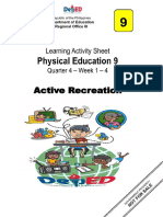 4TH Quarter Grade 9 Pe Learning Activity Sheets Week 1 - 4