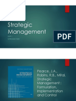 Strategic Management SWOT Analysis