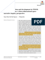 Identity Exploration and Development in TESOL Teacher Education: A Three Dimensional Space Narrative Inquiry Perspective