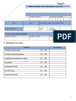 Ficha de Análisis de La Planificacion Curricular