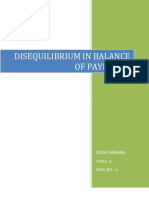 Disequilibrium in Balance of Payment