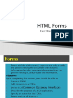 HTML Forms: East West University