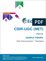 Sample Theory With Examples - Data Interpretation - Tabulation (CSIR NET PART-A UNIT-10)