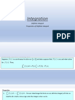 Integration: Definite Integral Properties of Definite Integral