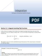 Integration: Techniques of Evaluating Indefinite Integrals