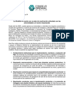 Comunicado de Prensa Consejo Gremial de Bolívar No 71