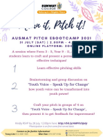 31 July Ausmat Pitch EBootcamp 2021 - Poster