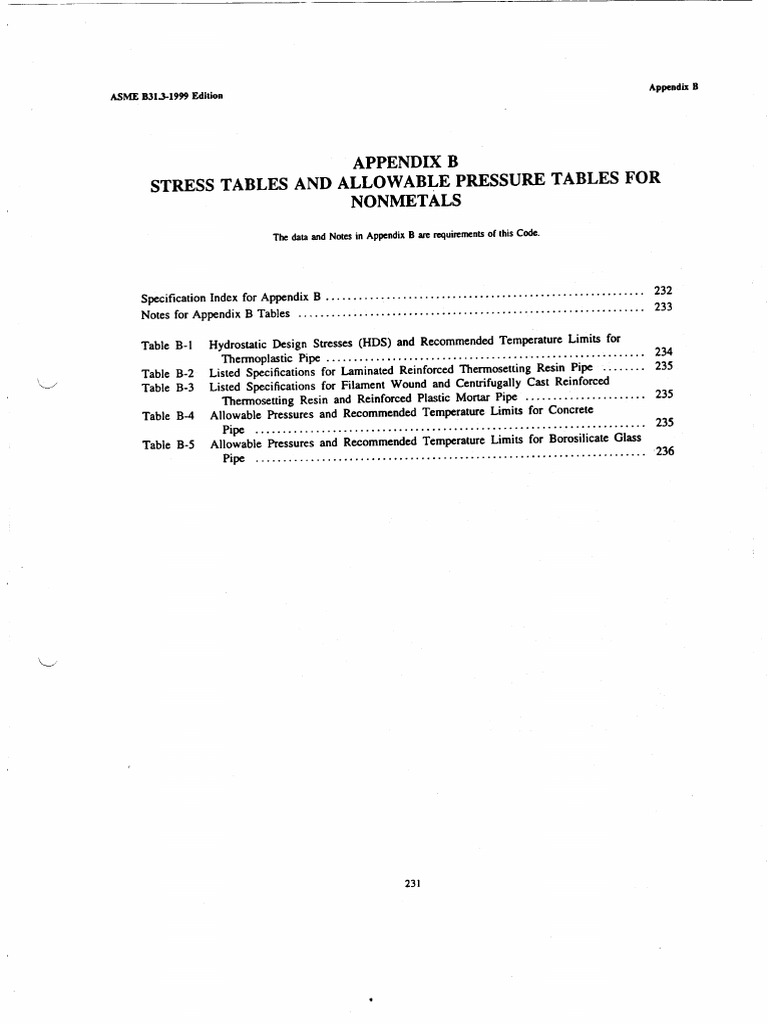 Asme B31-3 1999 Apendix B&C | PDF