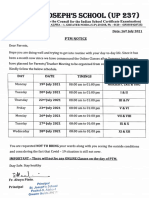 PTM NOTICE (PARENTS) 16th July 2021