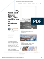 View, Edit, Print, and Create PDF Files and Forms in Windows 10