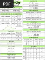 Algebra Cheat Sheet Reduced | PDF | Logarithm | Algebra