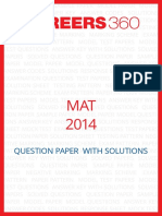 MAT 2014 QUESTION PAPER WITH SOLUTIONS