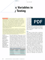 Preanalytic Variables in Laboratory Testing