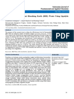 Bioremediation of Spent Bleaching Earth (SBE) Waste Using Lipolytic Fungi