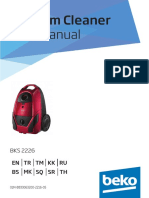 Vacuum Cleaner User Manual: Entrtmkkru BS SQSRTH