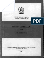 Biology Curriculum For Classes (IX-X) .1995