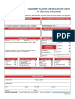 Viscosity Sample Information Sheet