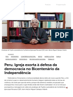 Peru. Igreja exorta à defesa da democracia no Bicentenário da Independência - Vatican News