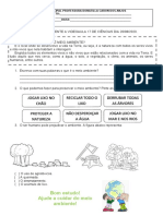 Escola Donatilla Caron atividade meio ambiente