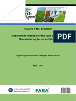 FRR Vol 5 No 13 2020 Employment Potential of The Agro Processing Manufacturing Sector in Ethiopia 2