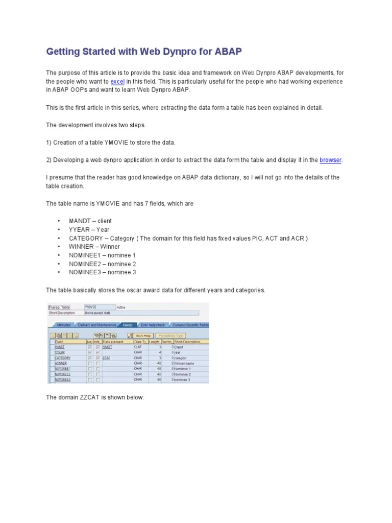 Getting Started With Web Dynpro ABAP | PDF | Interface (Computing ...