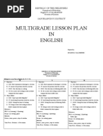 Multi Grade Lesson Plan in English