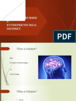 Lesson 4: Entrepreneurshi P: Entrepreneurial Mindset