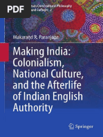 Cross-Cultural Philosophy of Traditions and Cultures Makarand R Paranjape Making India - Colonialism, National Culture, and The Afterlife of Indian English Authority