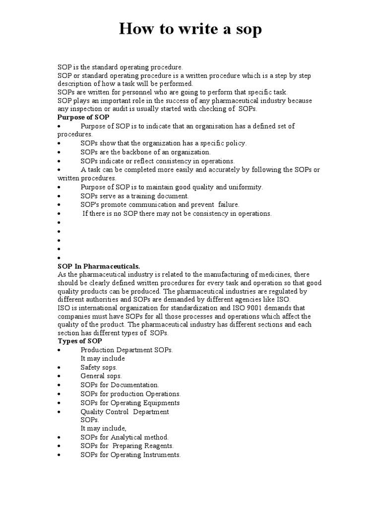 How To Write SOP | PDF
