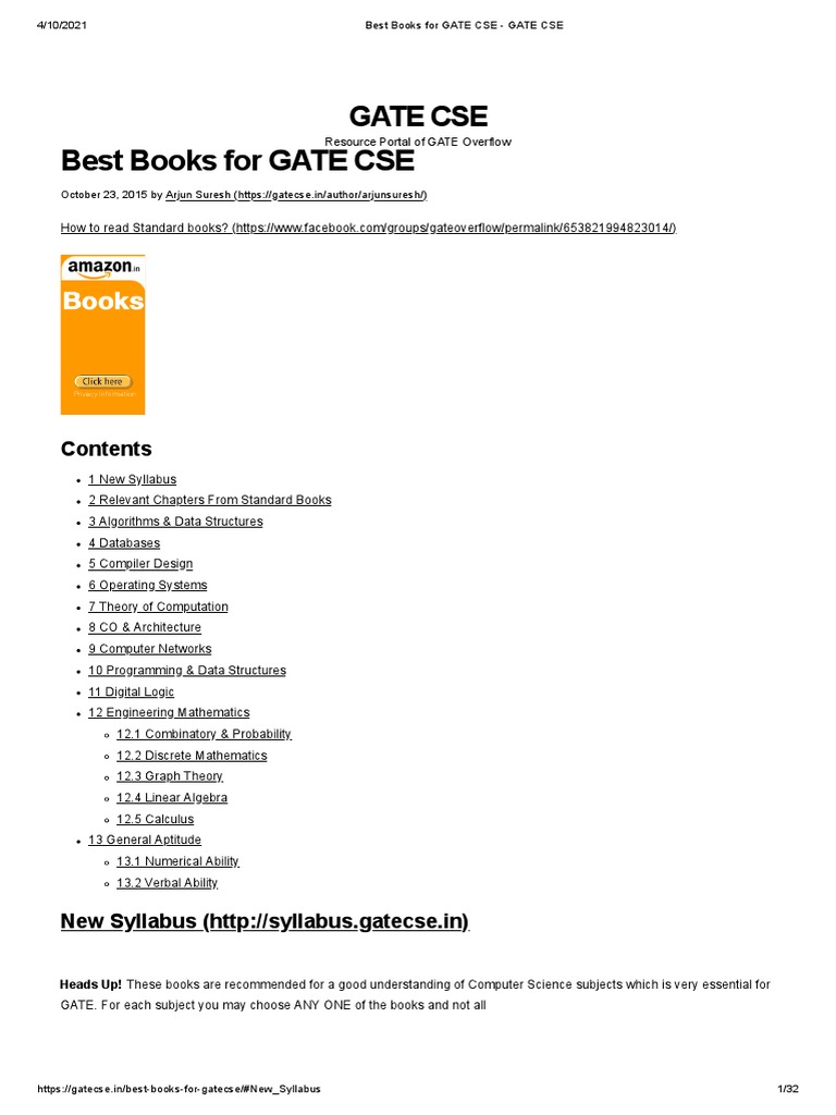 Best books for gate cse gate cse pdf discrete mathematics