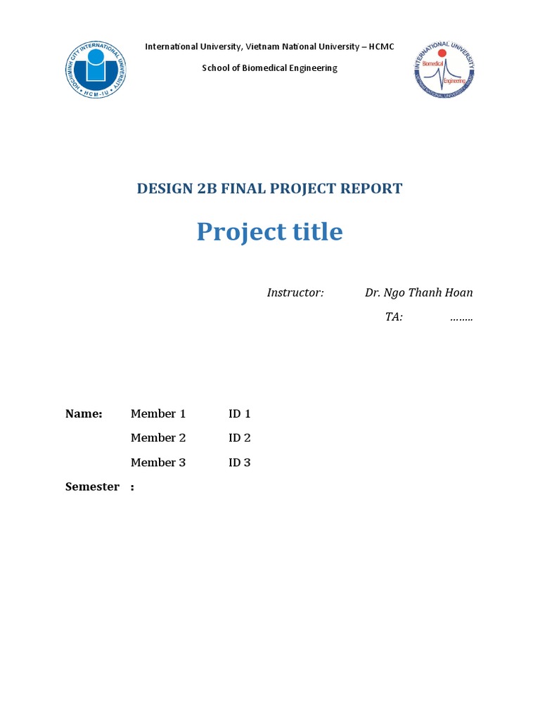 Design 2B Final Project Report | PDF | Reliability Engineering ...