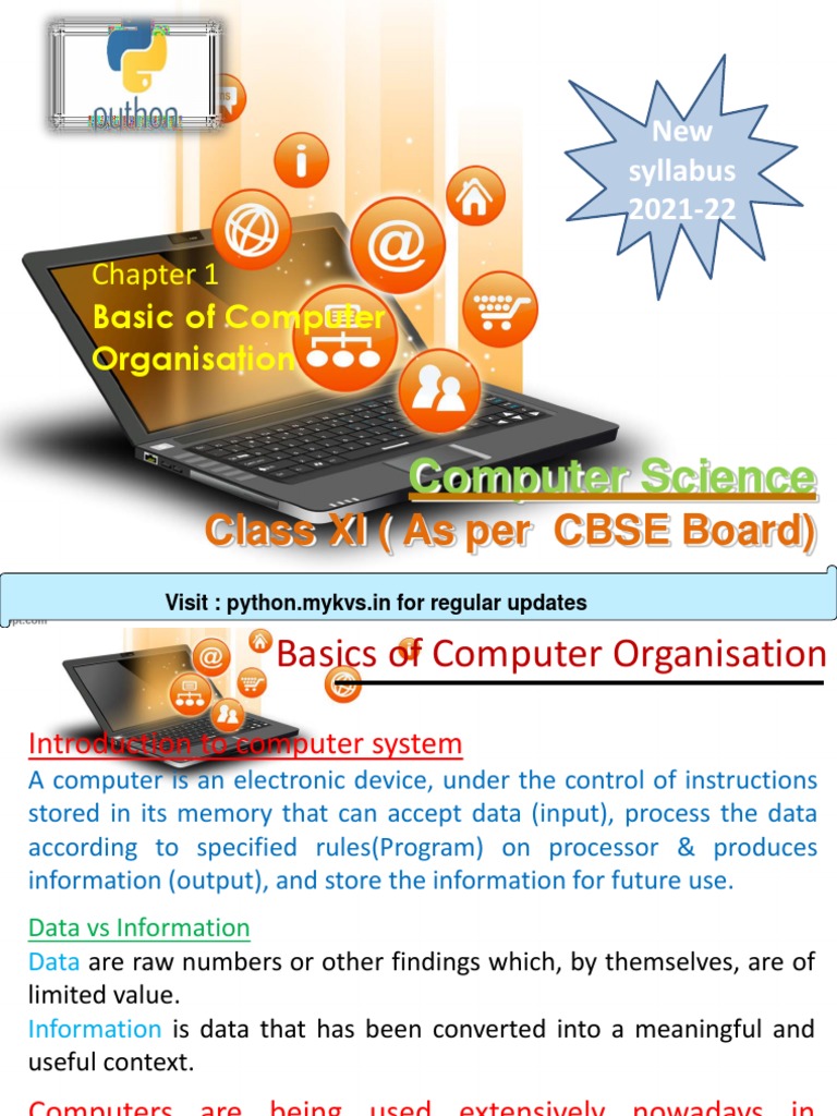 Class XI (As Per CBSE Board) : Computer Science | PDF | Computer Data ...