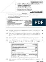 Summer Exam-2019 Pakistan Institute of Public Finance Accountants