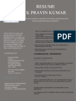 Resume K Pravin Kumar: Skills Foreword