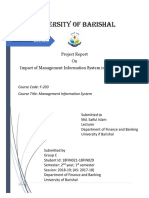 University of Barishal: Project Report On Impact of Management Information System in Amazon Inc