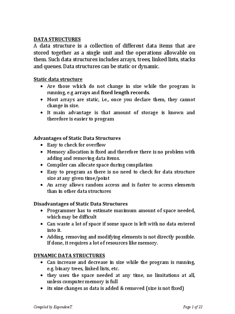 Chapter 8-Data Structures and Algorithms | PDF | Array Data Structure ...