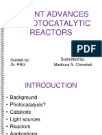 Recent Advances in Photocatalytic Reactors: Submitted By: Madhura N. Chincholi Guided By: Dr. PRG