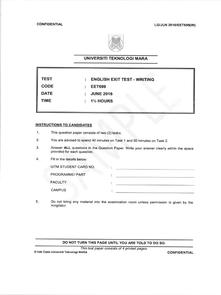 Sample of EET Writing | PDF