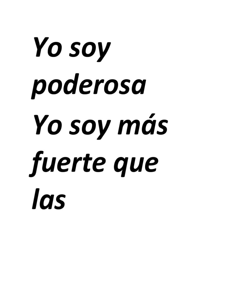 Yo Soy Poderosa | PDF | Relaciones personales, crianza y desarrollo ...