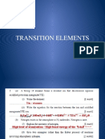 Transition Elements and Their Properties