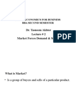 Dr. Tasneem Akhter Lecture # 2 Market Forces Demand & Supply
